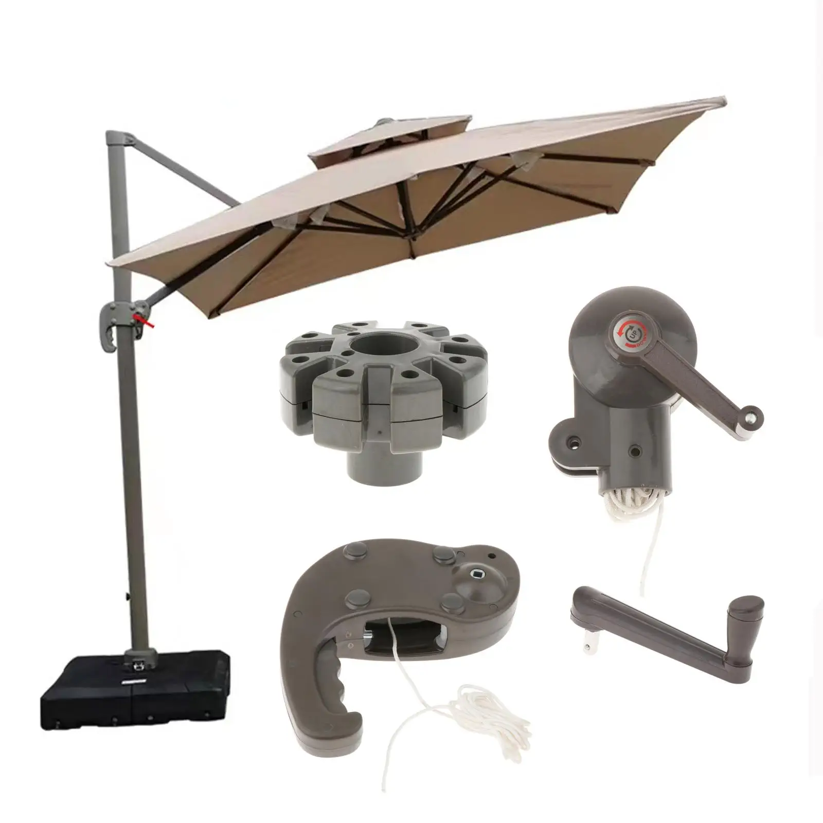 Patio Umbrella Accessorie Parasol Crank Handle Leisure Adjustable Deck Umbrella Outdoor Umbrella Accessories Heavy Duty Umbrella