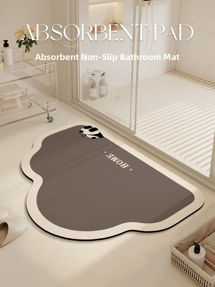 

Большой коврик для ванной комнаты из силиконовой глины, нескользящий, с возможностью резки, в форме облака, впитывающий воду, для дома, напольный коврик для ванной