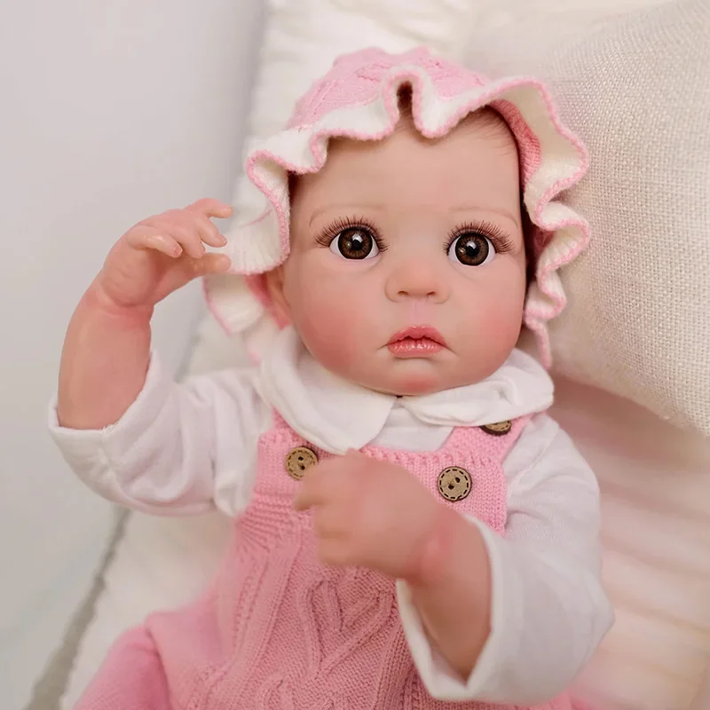 48cm Daphnne Full Vinyl Body Reborn Baby Doll with 3D Skin Multiple Layers Painting with Visible Veins