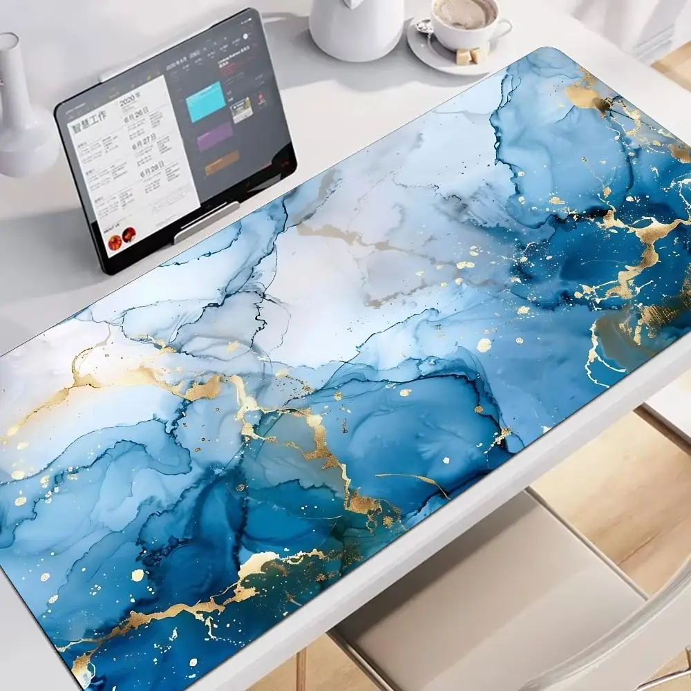 

Blue Marble Mouse Table Cushion Pad Large Gaming Non-slip Laptop Tablet Mat Art Mausepad Mini PC Playmat