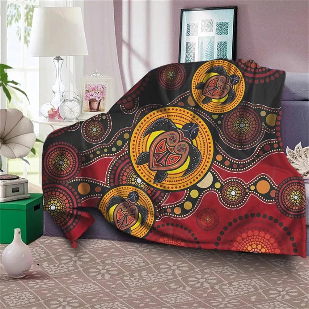 HX Fashion Flannel Blankets Australia Kangaroo Art 3D Printed Throw Blanket for Sofa Nap Quilts Thin Blanket Dropshipping