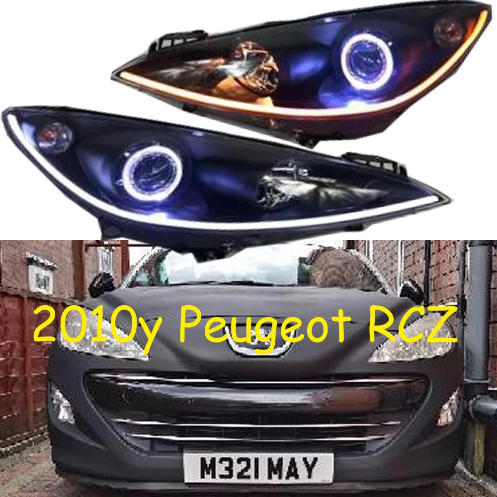 Car styling CRZ Head Lamp for Peugeot RCZ headlight hid xenon 2010y LED DRL Head light for peugeot RCZ fog light