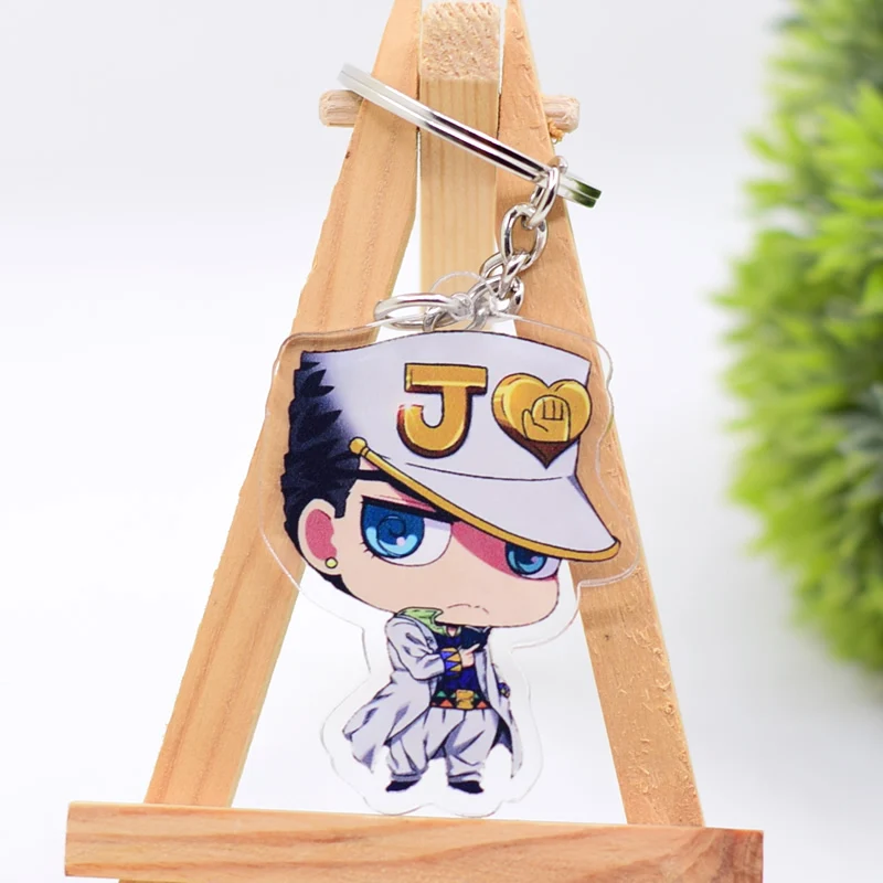 Jojo Keychain Arcylic Cartoon Figures Keyrings Anime Accessories