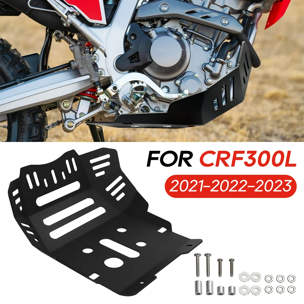 CRF 300L Under Engine Protection Cover For HONDA CRF300L 2021-2024 Motorcycle Accessories CNC Skid Plate Bash Frame Guard Pan