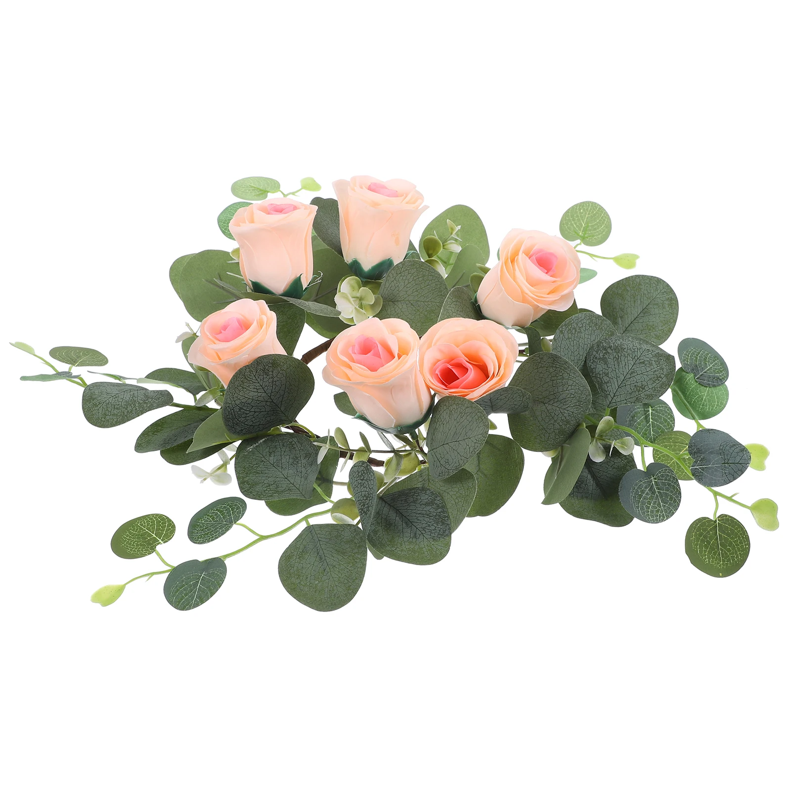 

Simulated Rose Holder Wreath Artificial Garland for Wedding Home Table Decoration Elegant Design