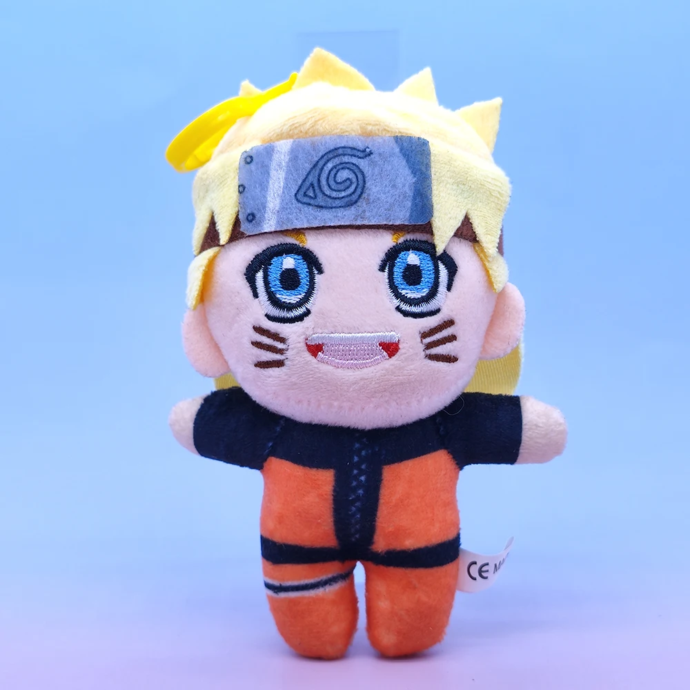 Anime Peripheral Bag Pendant Brinquedos Recheados para Crianças, Bonecas de Pelúcia Naruto, Sasuke, Kakashi, Itachi, Chaveiro Kawaii, Presente de Aniversário, 10cm