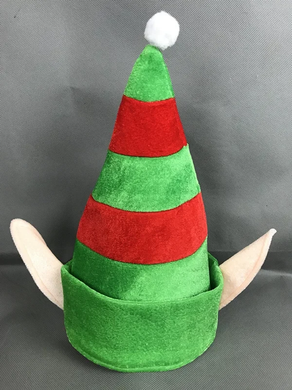 Chapéu unisex de Papai Noel com pernas, chifre verde do boi, elfo, árvore de Natal, verde, adulto, homens, mulheres