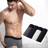 4Pcs/Lot Cotton Mens Panties Comfort Boxer Underwear Short Men Underpants Boxer Men Sports Soft Boxers Vetement Homme