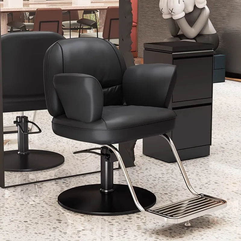 

Vanity Comfortable Barber Chairs Salon Swivel Ergonomic Metal Stylist Barbershop Makeup Chair Facial Silla Barberia Furniture