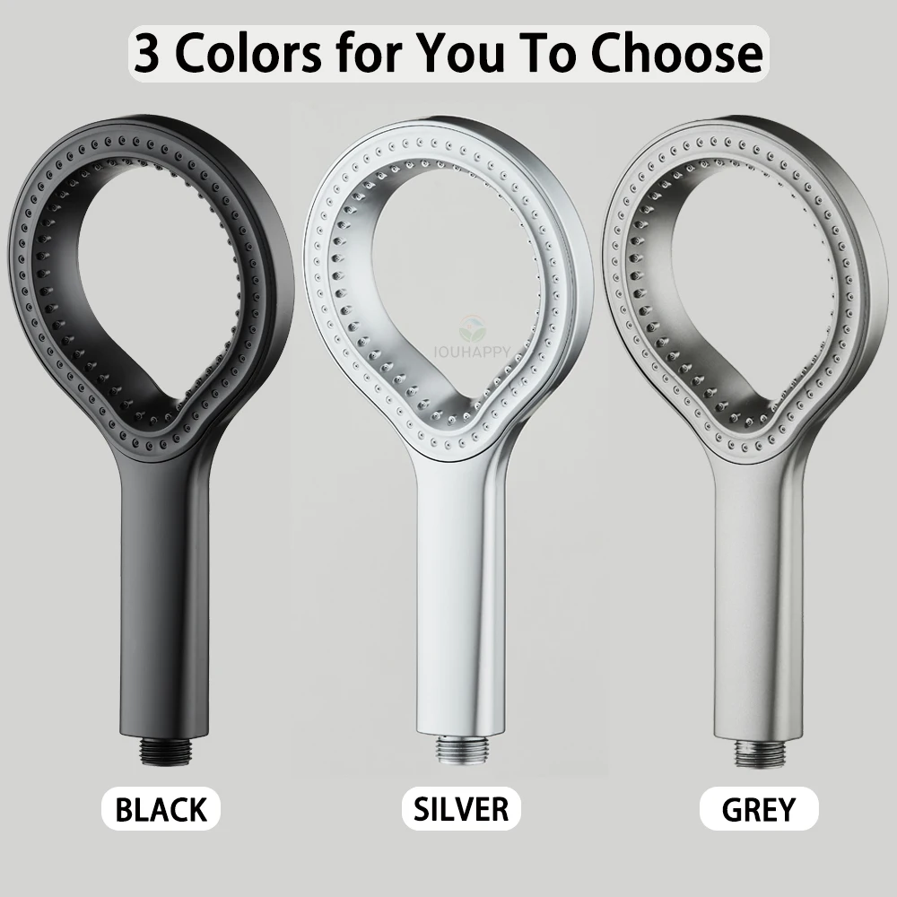 

Handheld ShowerHead Kit High Pressure Booster Ring Design Shower Head Water Saving Rainfall Showerhead Bathroom Accessories