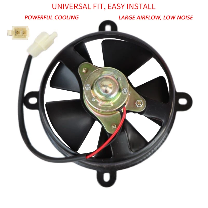 12V Motorrad-Kühlventilator Ölkühler Motor Elektrischer Kühler Passend für 150cc-250cc ATV Quad Go Kart Buggy Motocross Zubehör