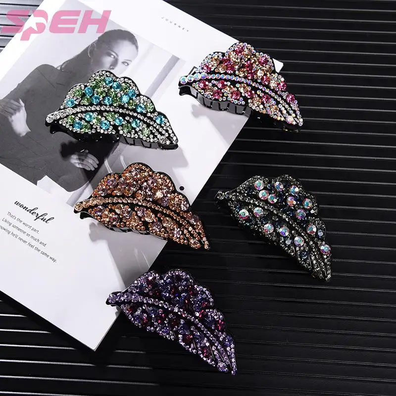 Foreign trade hot selling new grab clip acrylic diamond plate hair device exquisite horsetail clip women's hair accessories