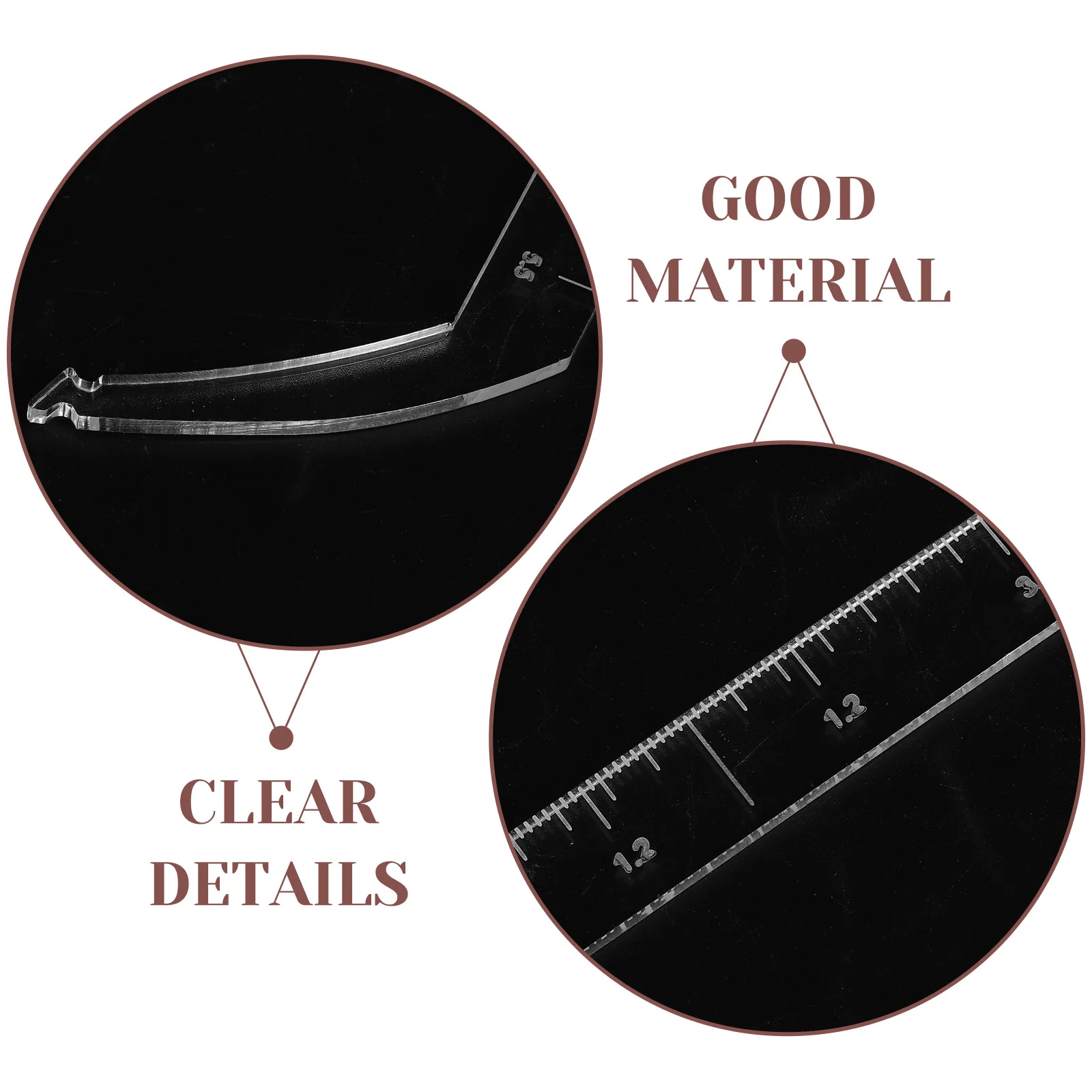 1 مجموعة الحاجب رسم الخرائط سلسلة الدقة الحاجب حاكم لتشكيل متناظرة تصميم مريح المحمولة ماكياج أداة قياس