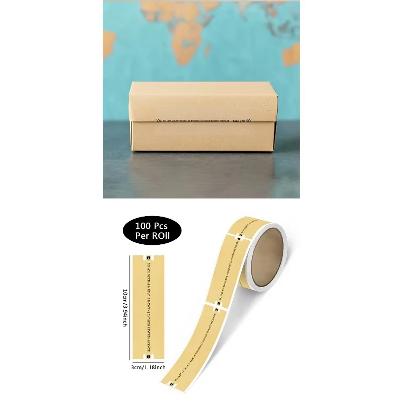 Self-Adhesive Sealing Stickers, Rectangular Matte Finish,Single-Use Paper Seal Labels for Secure Packaging and Mailing