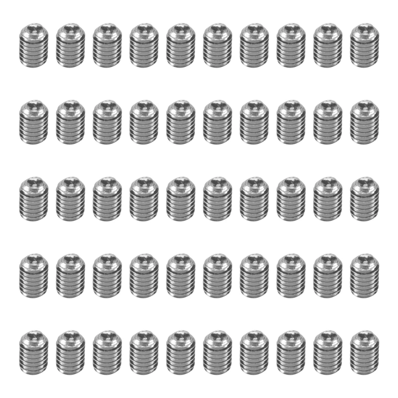 M3x4mm Stainless Steel Hex Socket Set Cap Point Grub Screws 50Pcs