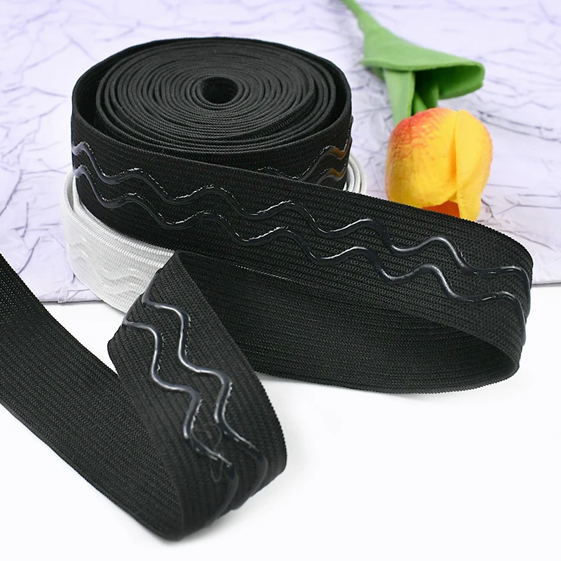 

10-30M 2-3cm Bra Silicone Anti Slip Elastic Band Sewing Clothes Waistband Rubber Bands Sports Strap Stretch Tape Accessories