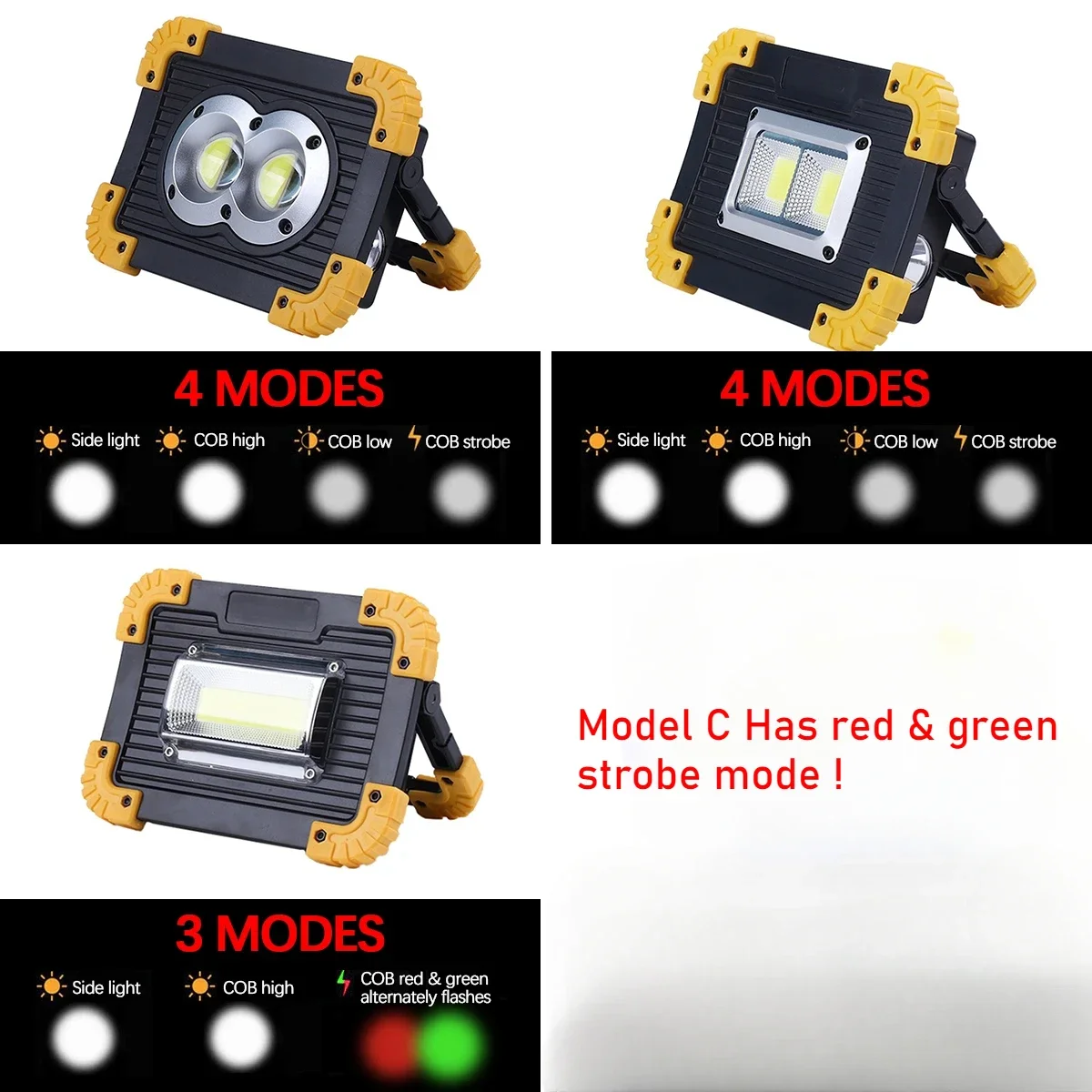 High Power Portable Led Spotlight Super Bright Led Work Lights USB Rechargeable for Outdoor Camping Lamp Led Flashlight by 18650