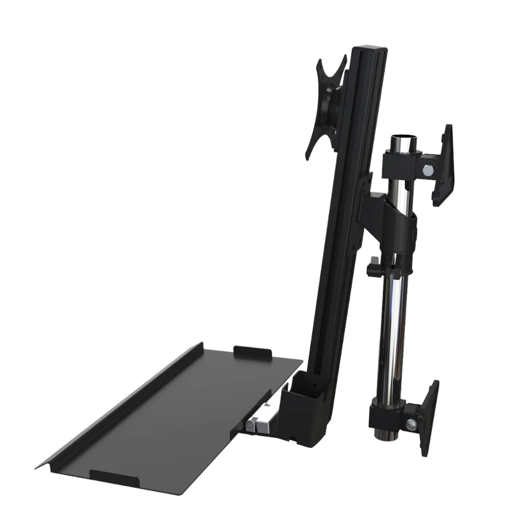 ME178-300mm-600 Wall Mount Display Holder Black Foldable Rotatable Arm 90 Degree Joint Rotation 32 Inches Aluminum Alloy