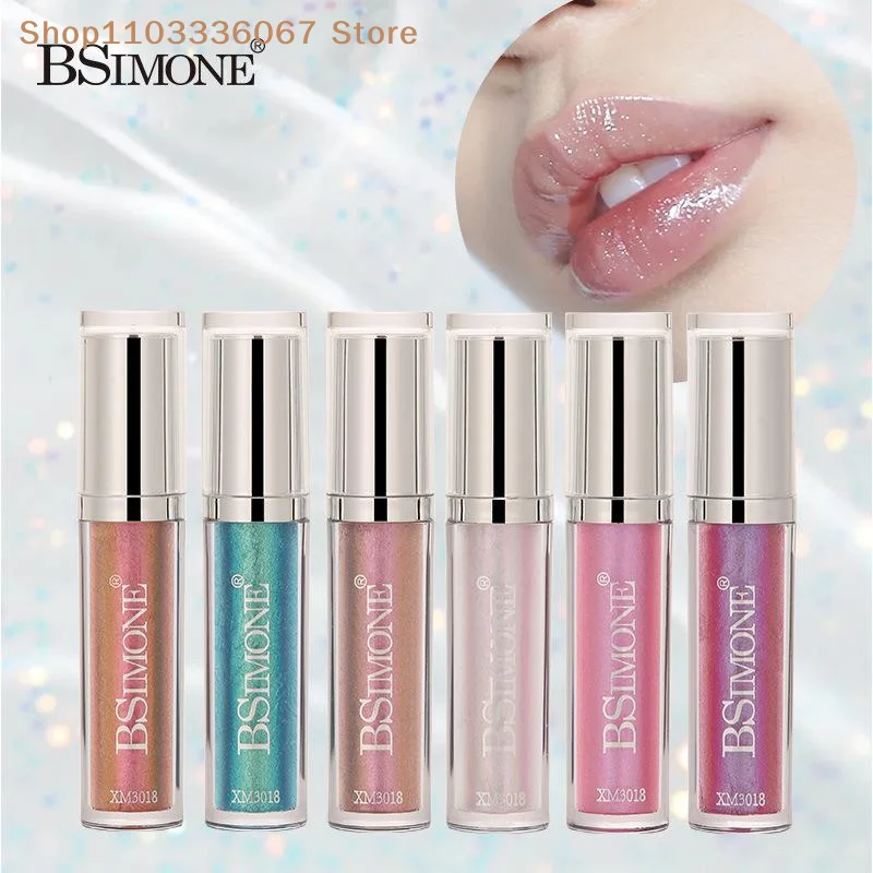 [MP] 1Pz BSIMONE Lucidalabbra Glitterato a Lunga Durata - Impermeabile, Idratante, Luminoso, Brillante, Rossetto Liquido per Trucco