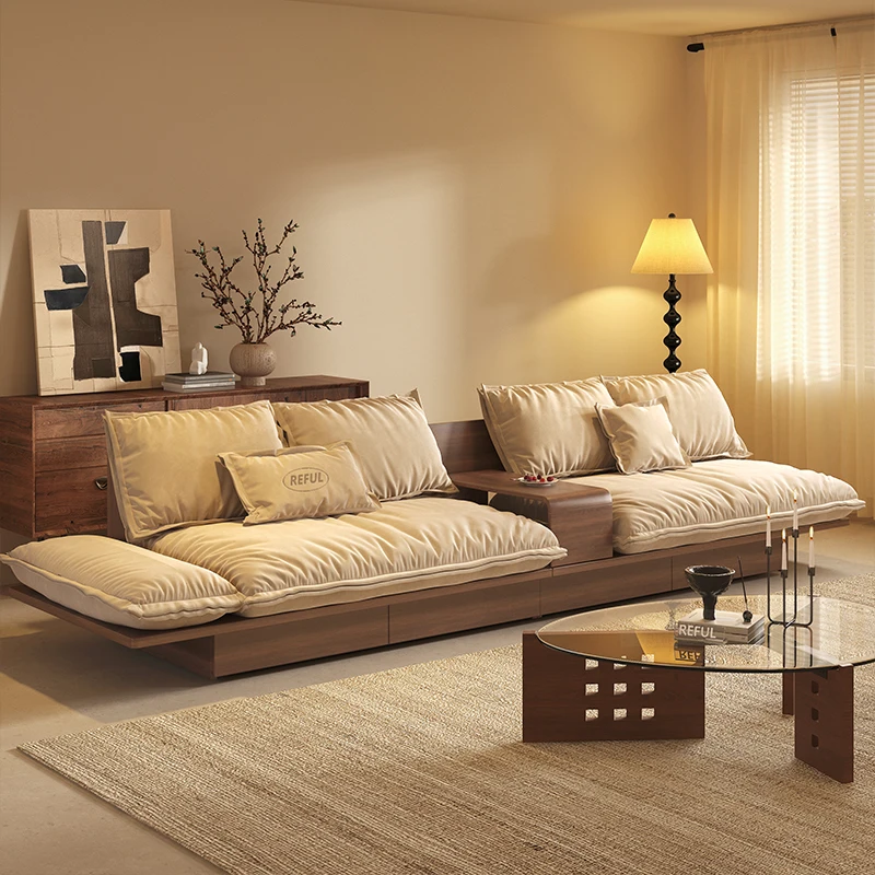 Faux Leather Living Room Sofas European Beige Sectional Italian Modular Couch Puffs Nordic Designer Divano Soggiorno Furniture