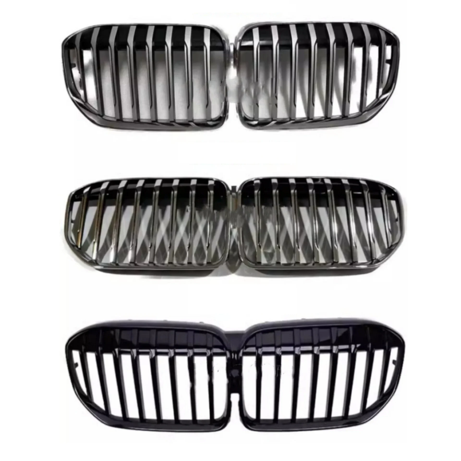 

Черная решетка хромированного серебряного цвета для BMW 7 серии G12 19-23, модифицированный новый стиль, сетка для бампера, автомобильные аксессуары