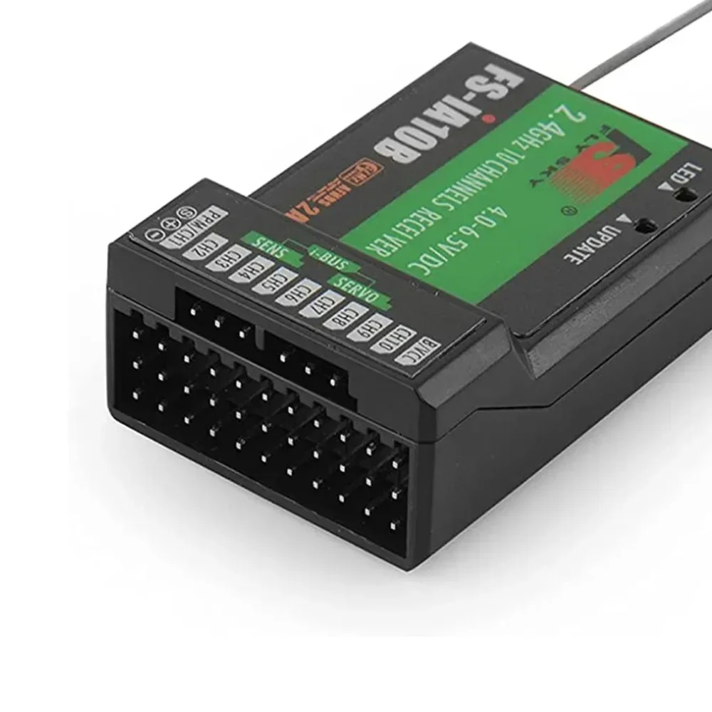 Flysky FS-iA10B 2.4G 10-Channel Receiver for Transmitter FS-I10 FS-I6S Compatible with FPV RC Helicopter Quadcopter Aircraft