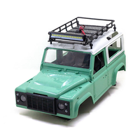 ABUM-2X For MN D90 D91 MN90 MN99S 1/12 RC Car Upgrade Parts Metal Luggage Carrier Tray Roof Rack With LED Light Accessories