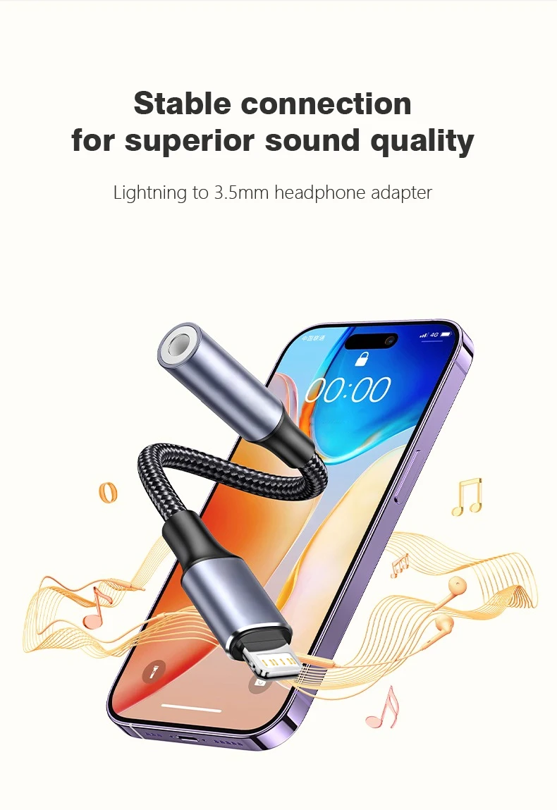 1/2 Pcs Headphone Adapter for Lightning to 3.5mm Adapter Lightning Aux Audio Jack Dongle For iPhone 14 13 12 11 Pro Max SE XS