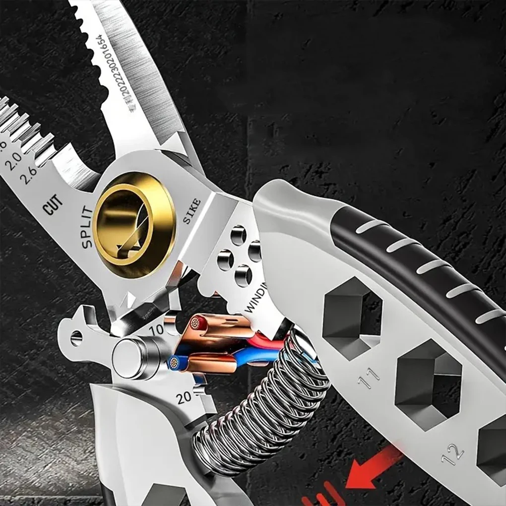 Pinza spelafili bianca antiruggine facile da usare con spelafili liscio resistente agli urti come mostrato