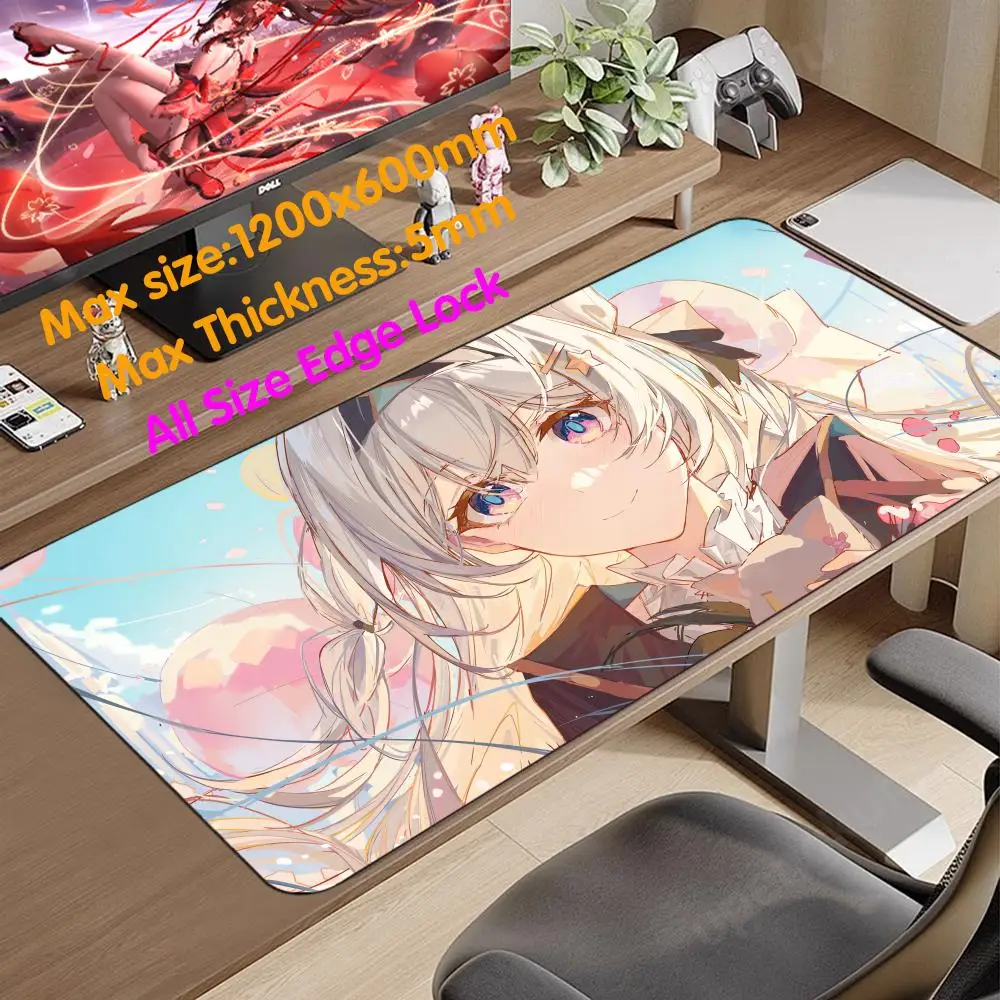 

Honkai Star Rail Firefly Mouse Pad 1200x600 Mouse Pad 5mm Thicking Super Big Mouse Pad Gamer Large Desk Mat Card Playmat Mat