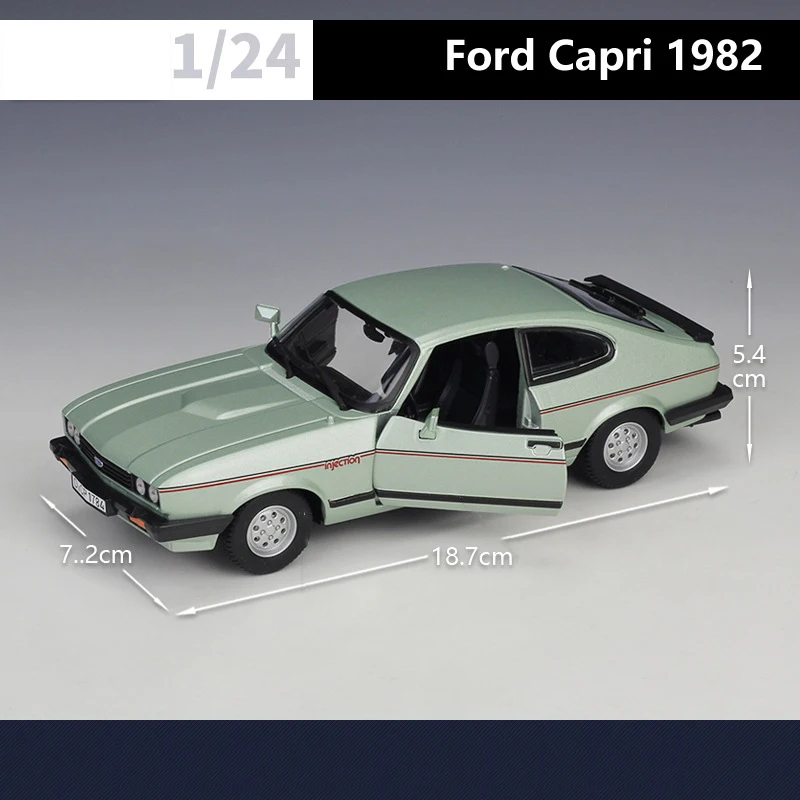 Bburago 1:24 Ford Capri 1982 Model Samochodu z Odlewu Stopu, Pojazdy Zabawki, Model Samochodu, Miniaturowy Model Samochodu dla Dzieci