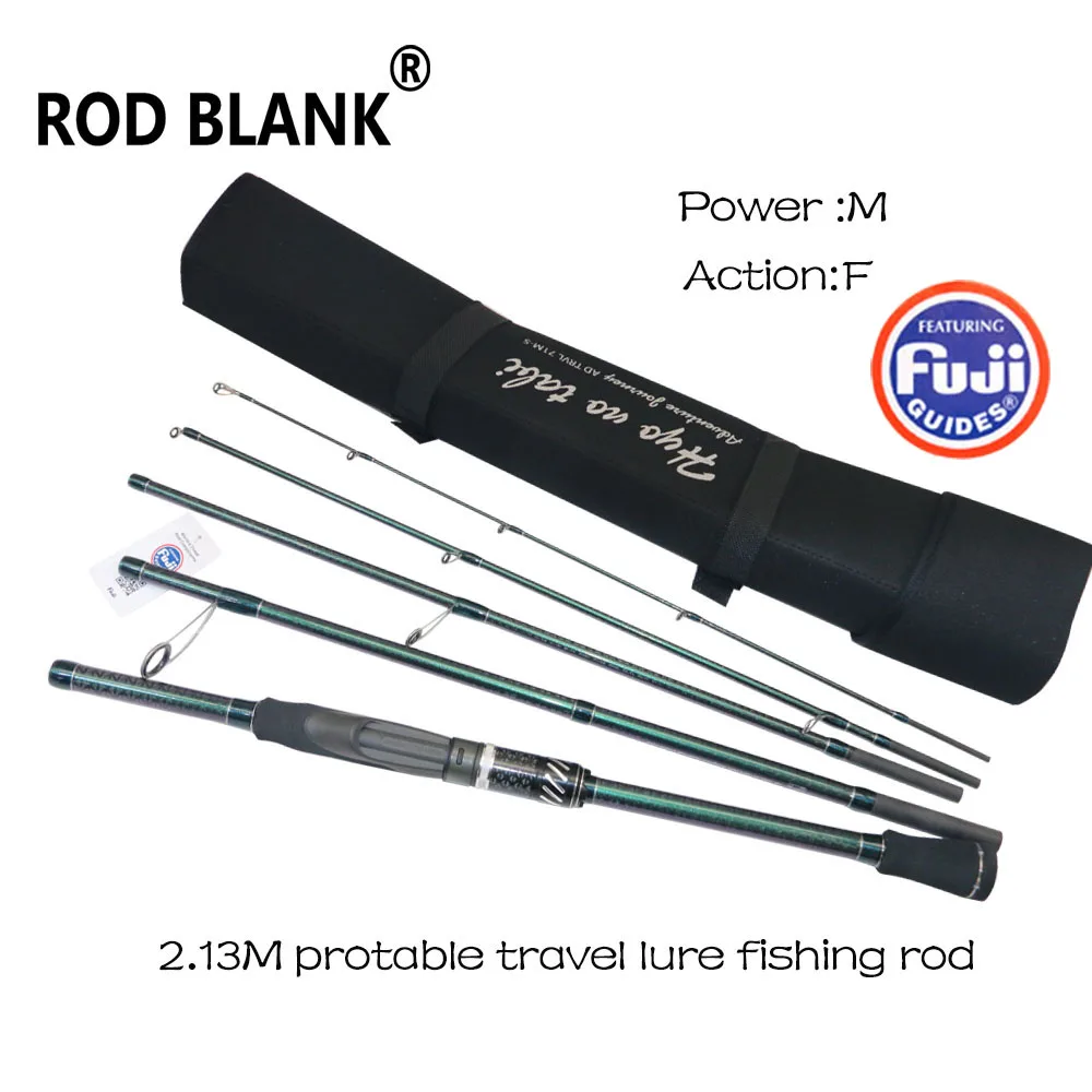 

New! 2.13M 5 Setions Travel Lure Fishing Rod Power M Action F Fuji Accessories 4 Axis Cross Wrapping Carbon Fiebr Lure Rod