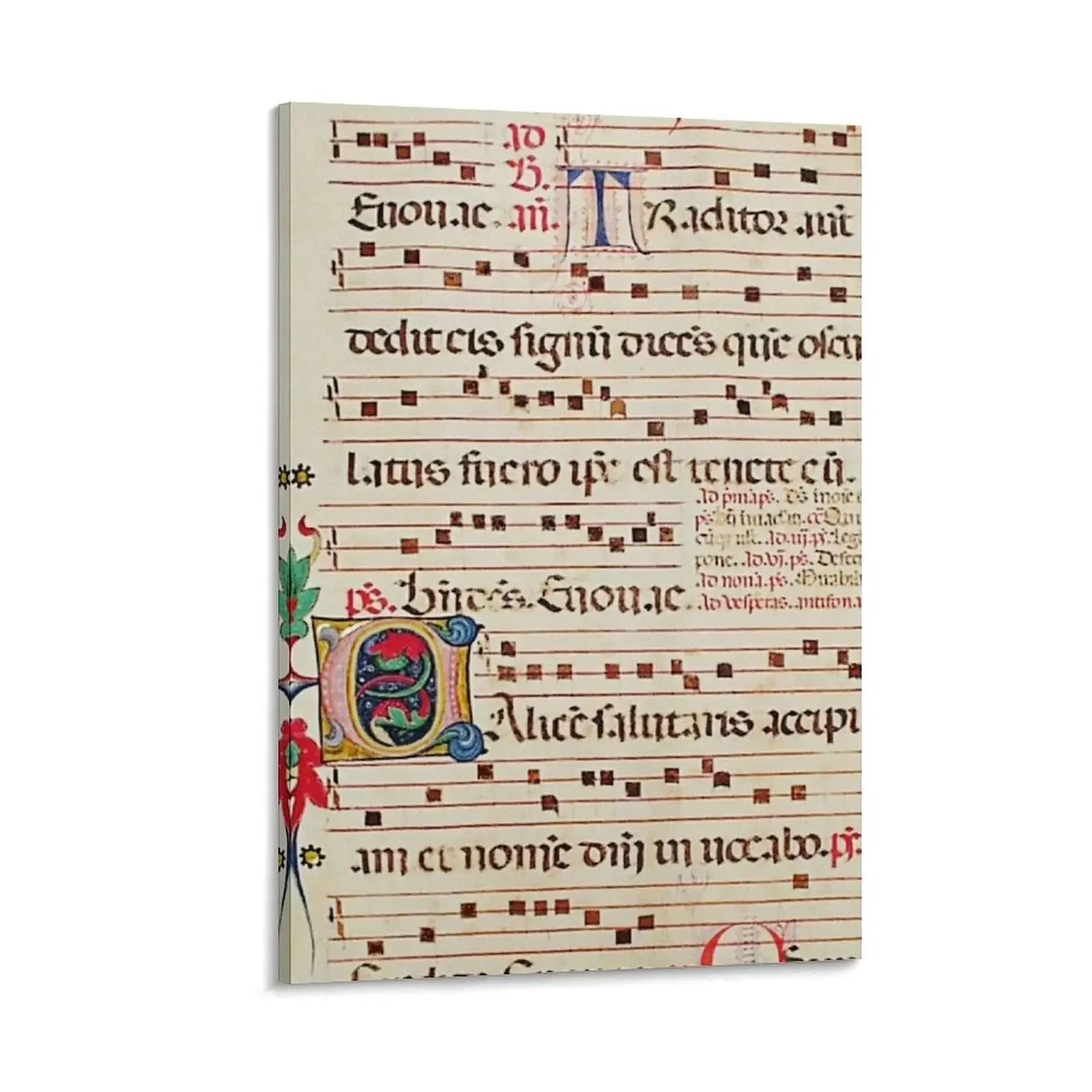 

Antiphonary - Medieval Musical Manuscript Canvas Painting bedrooms decorations anime figure poster aesthetic room decorations