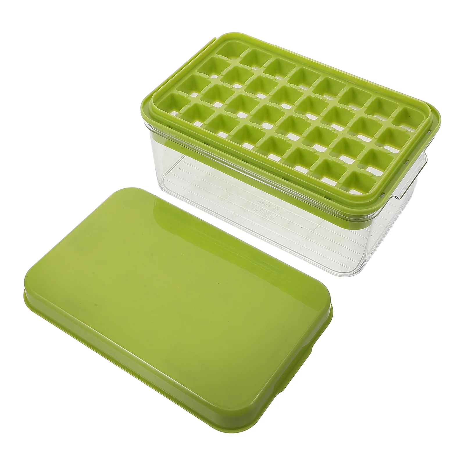 

Ice Cube Mold Lidded Ice Mold Tray Convenient Ice Cube Tray Freezer Large Ice Cube Tray with Container Ice Cube Bin Freezer Ice