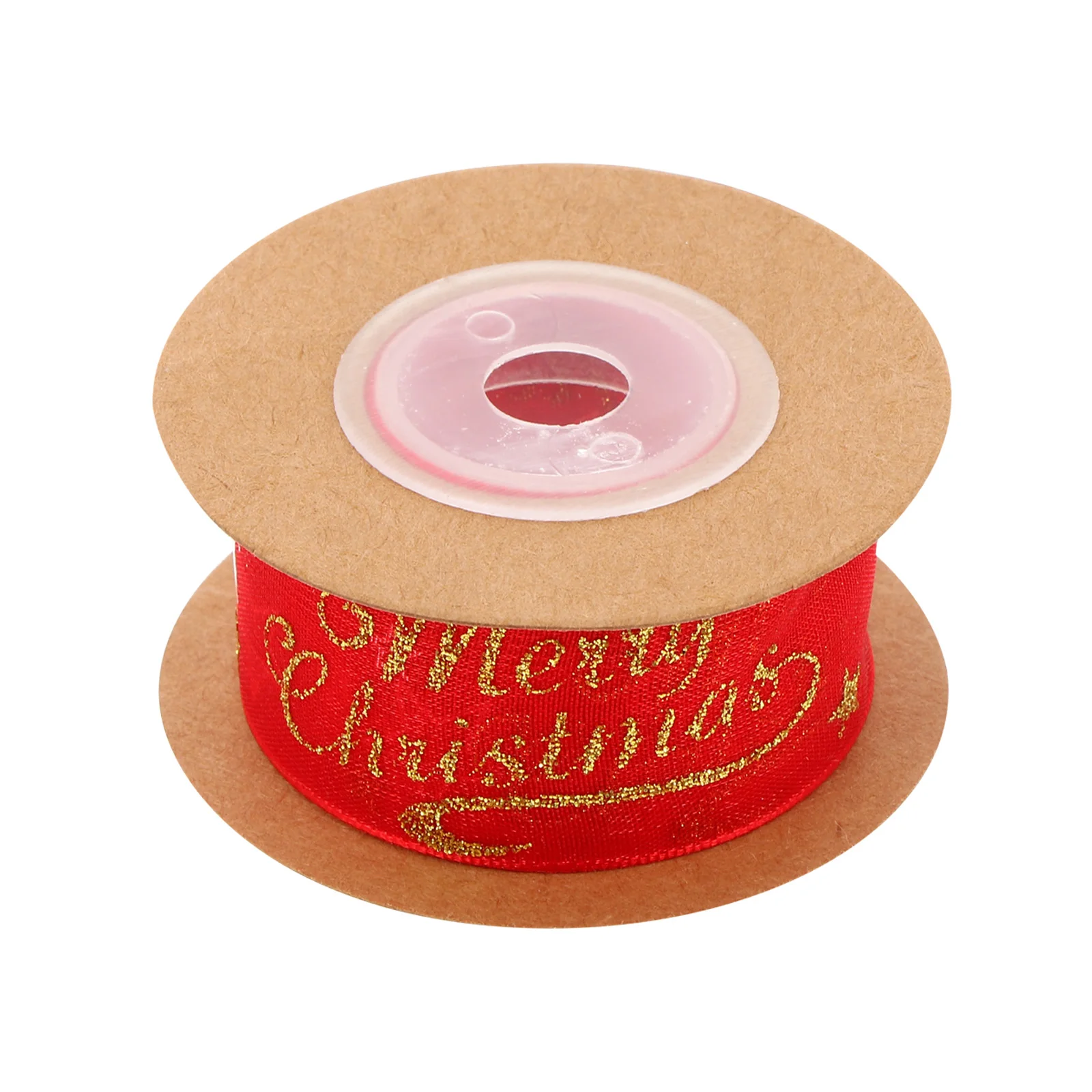 

Gold-Stitched Red Polyester Durable Christmas Gift Wrapping Packaging Reusable Festival Xmas Decoration Band Wrap Gift