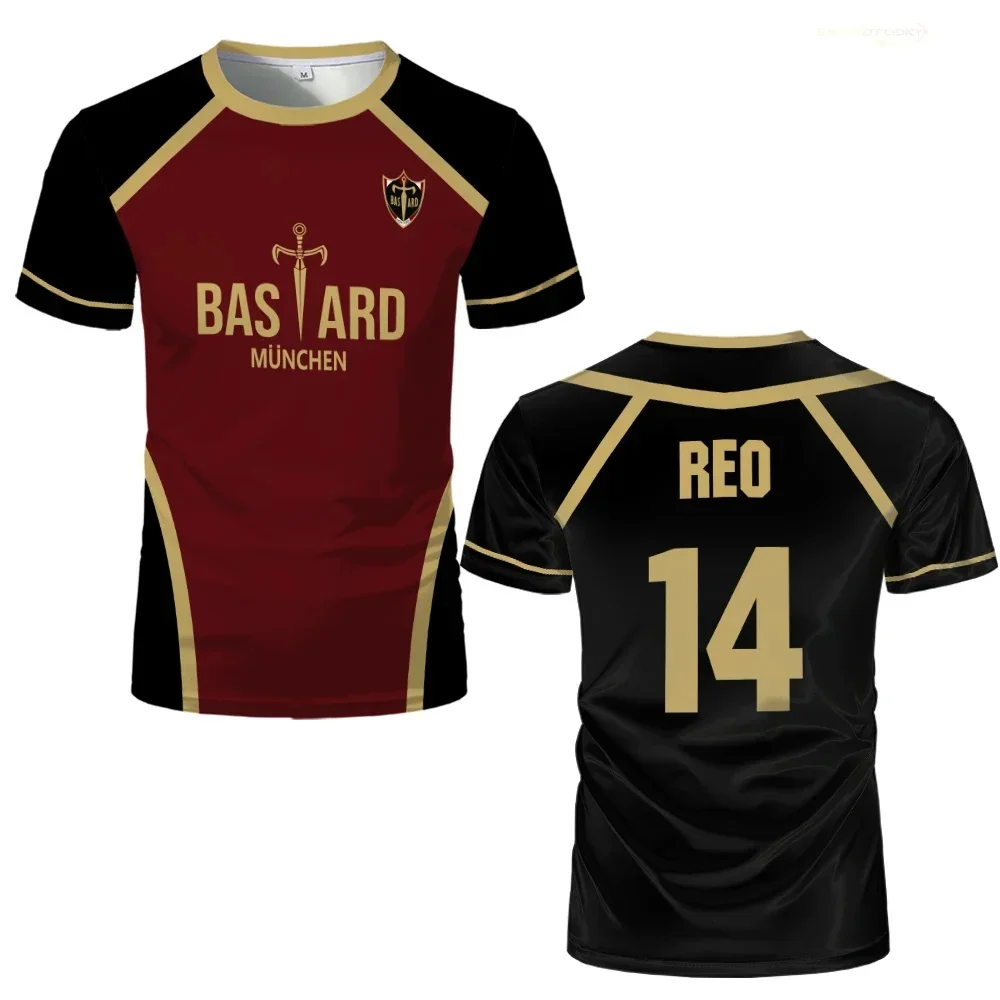 

Five-a-side Football Pattern Blue Lock Anime Summer Men's and Women's T-shirt Outdoor Casual Sports Top Quick Drying Breathable