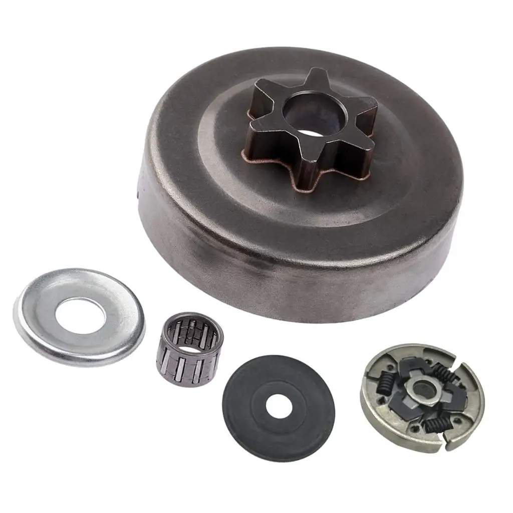 Alloy Clutch Drum Sprocket Kit with Needle Bearing and Washers Chainsaw Replacement Part for MS170 MS210 MS230 MS Series