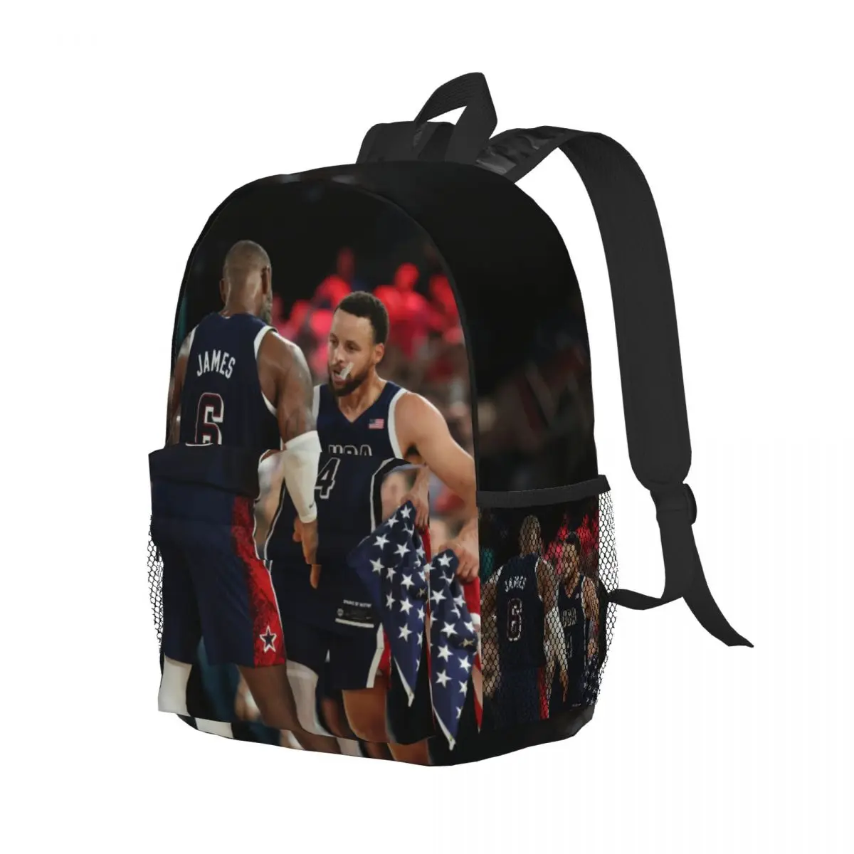 LeBron-mochila universitaria impermeable de alta capacidad para ordenador portátil, bolsa de viaje para libros de 15 pulgadas, James Stephen Curry, EE. UU., nueva moda