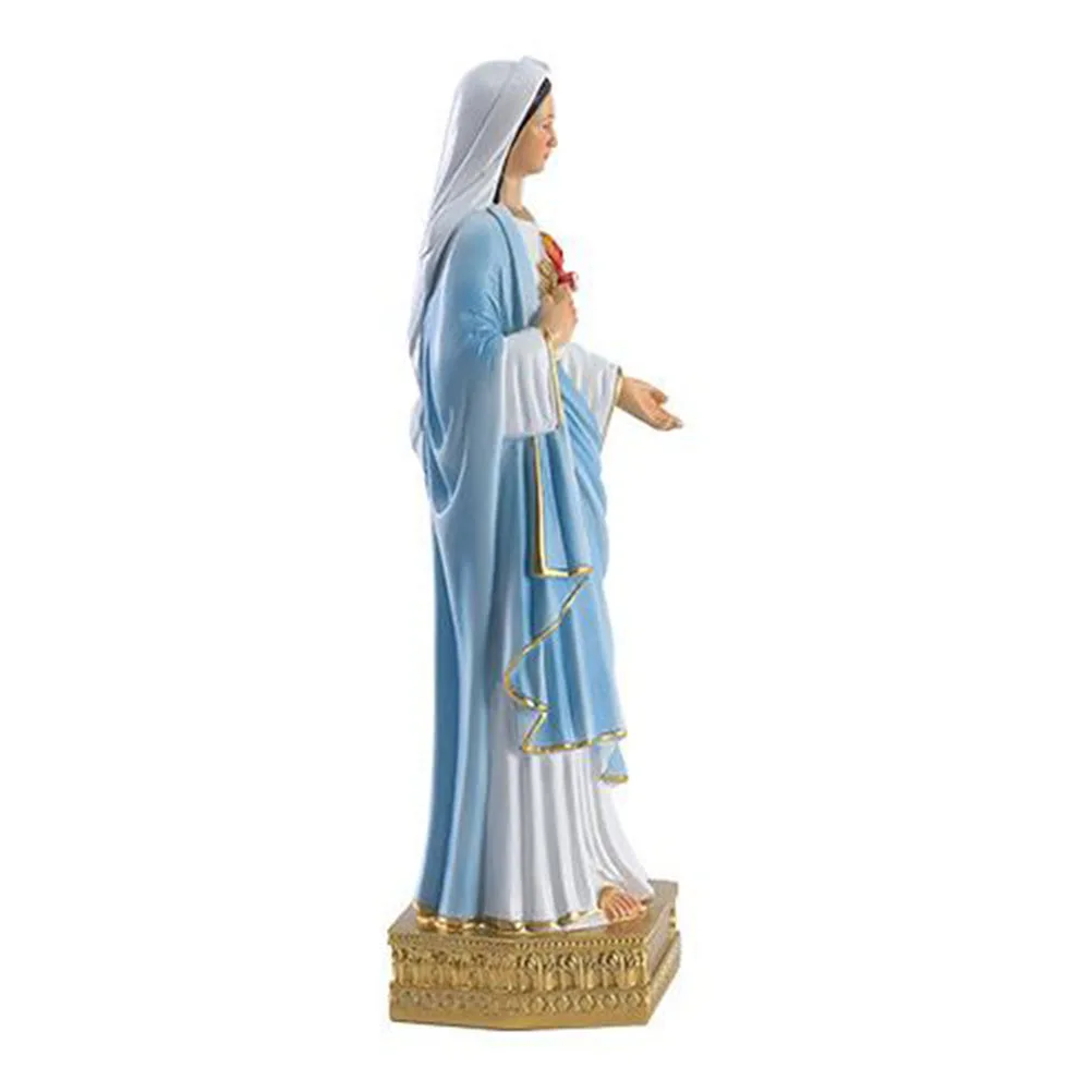 

Virgin Mary Resin Decorative Ornament Classic Elegant Desktop Sculpture Religious Catholicism Home Adornment