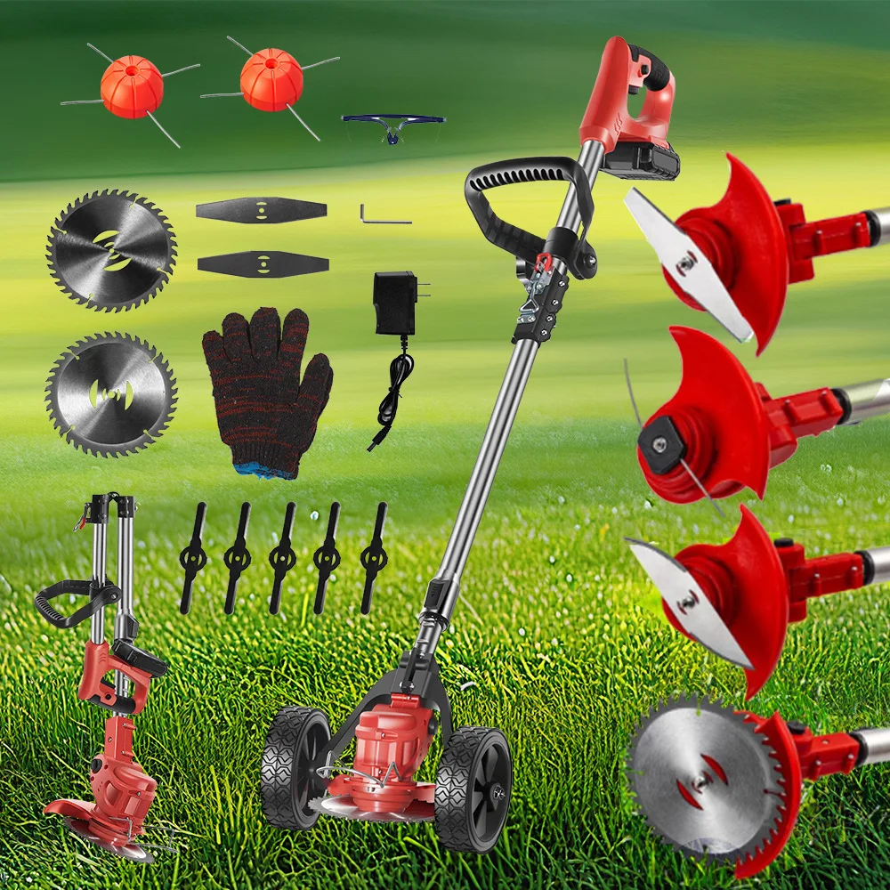 For Small Household Electric Mower Wireless Rechargeable Lithium Battery Weeding Machine Agricultural High Power Grass