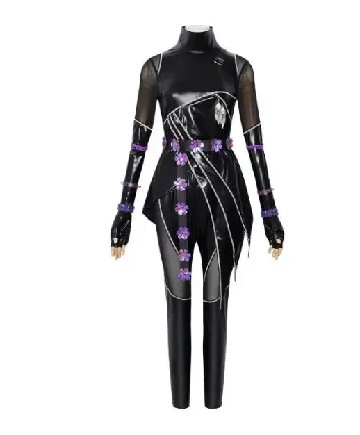 Disfraz de Halloween KPop Mira, peluca, abrigo negro, traje para cantar, disfraz de promoción de canciones, Halloween para mujer