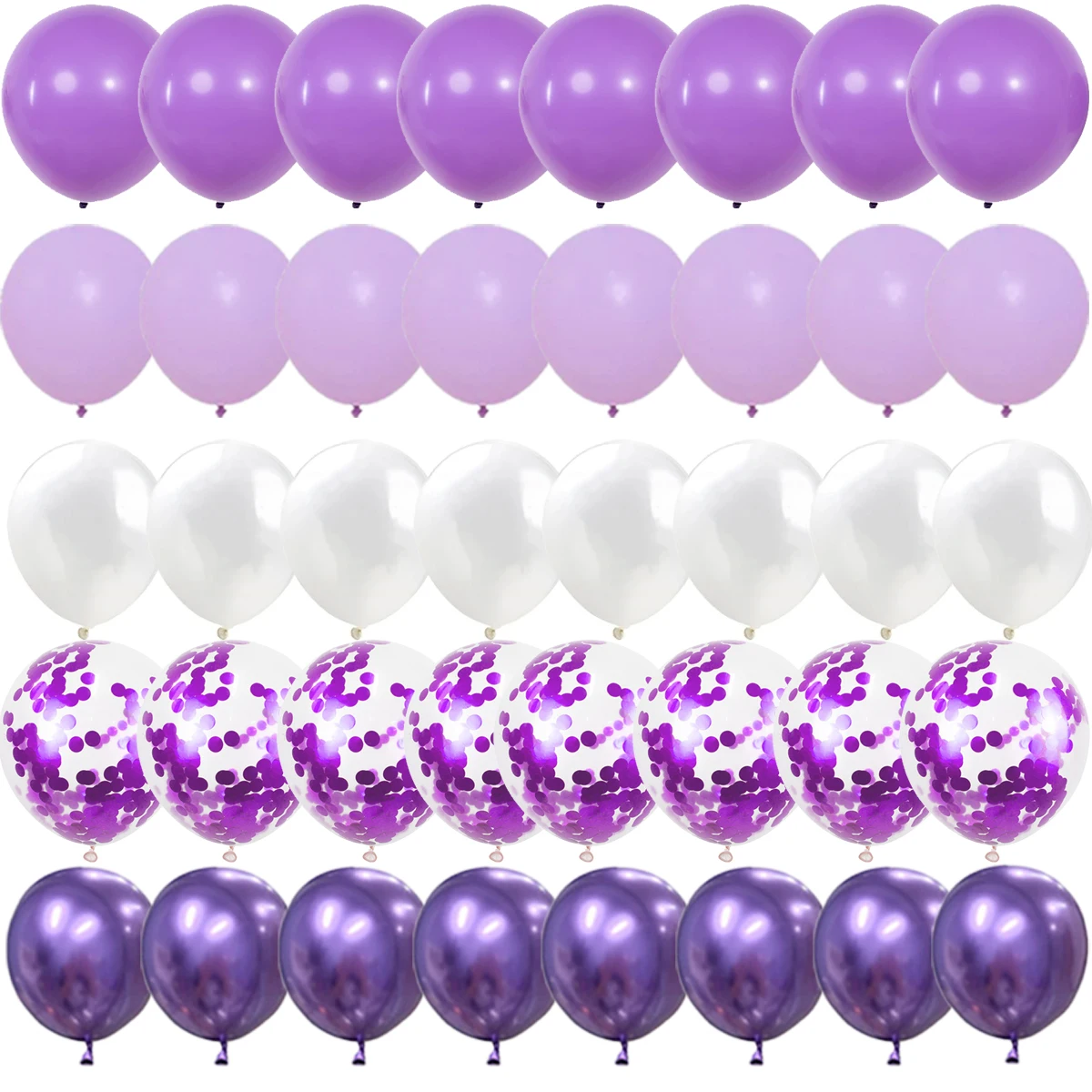 بالونات قصاصات معدنية أرجوانية من اللاتكس لتزيين حفلات الزفاف غير لامعة Globos زينة حفلات أعياد الميلاد للعام الجديد مستلزمات استحمام الطفل #3