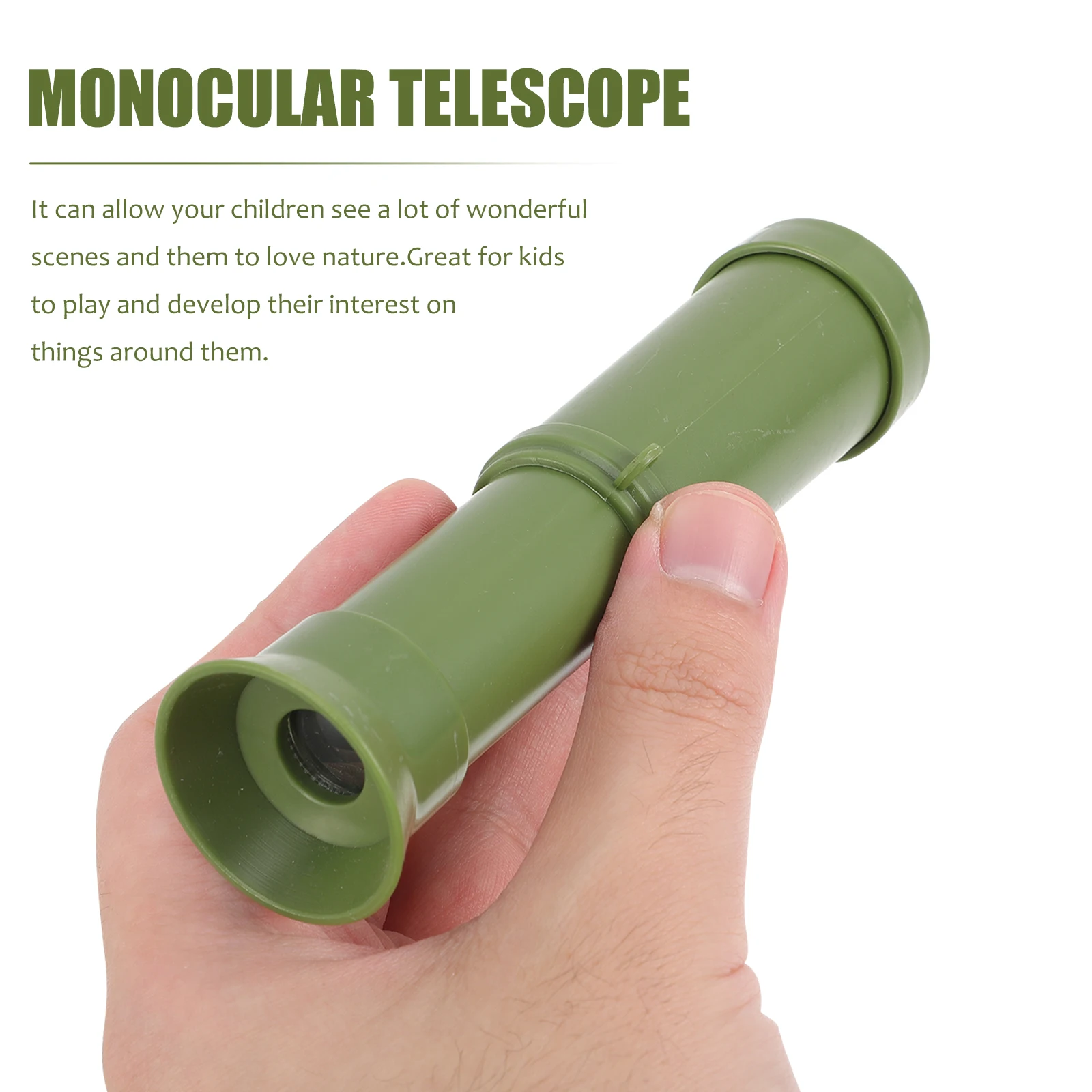 

5pcs Kids Monocular Telescope Plastic Educational Science Toys Spyglass for Birthday Party Adventure Camping Hiking