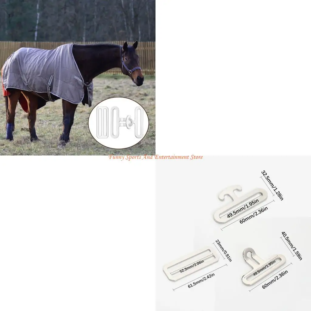 

C4DE Safe Stable Attachments Replacements Snaps Set for Horse Blankets Preventing Slippage in Active Riding Competitions
