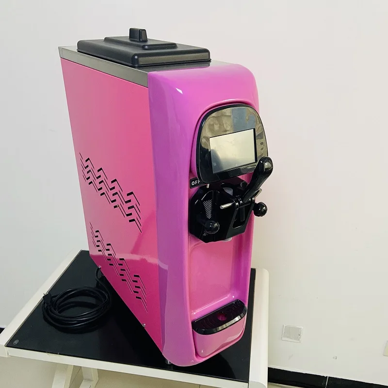 آلة الآيس كريم التجارية المصنوعة من الفولاذ المقاوم للصدأ أوتوماتيكية بالكامل بثلاث نكهات آلة الآيس كريم متجر شاي الحليب