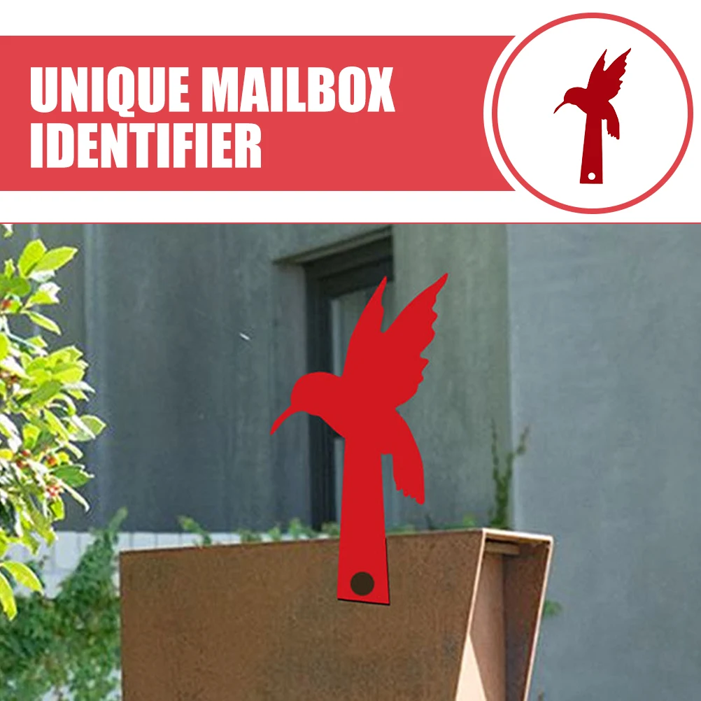 

Red Cardinal Decoration Acrylic Bird Flag Brick Mount Garden Ornament Mailbox Identifier Artistic Design Crafted Durability