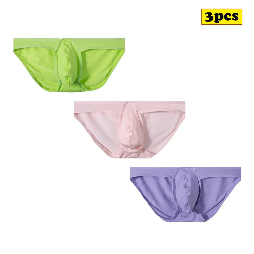 

3PCS Sexy Mens Underwear Soft Breathable Modal Bikini Briefs Male Panties Shorts Underpants for Men Innerwear Under Wear