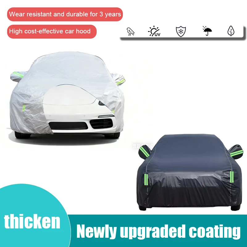 For 2010-2024 Porsche 718 Boxster/Cayman Thick Car Cover Sunscreen, Rain proof, Snow resistant, Scratch resistant, UV resistant