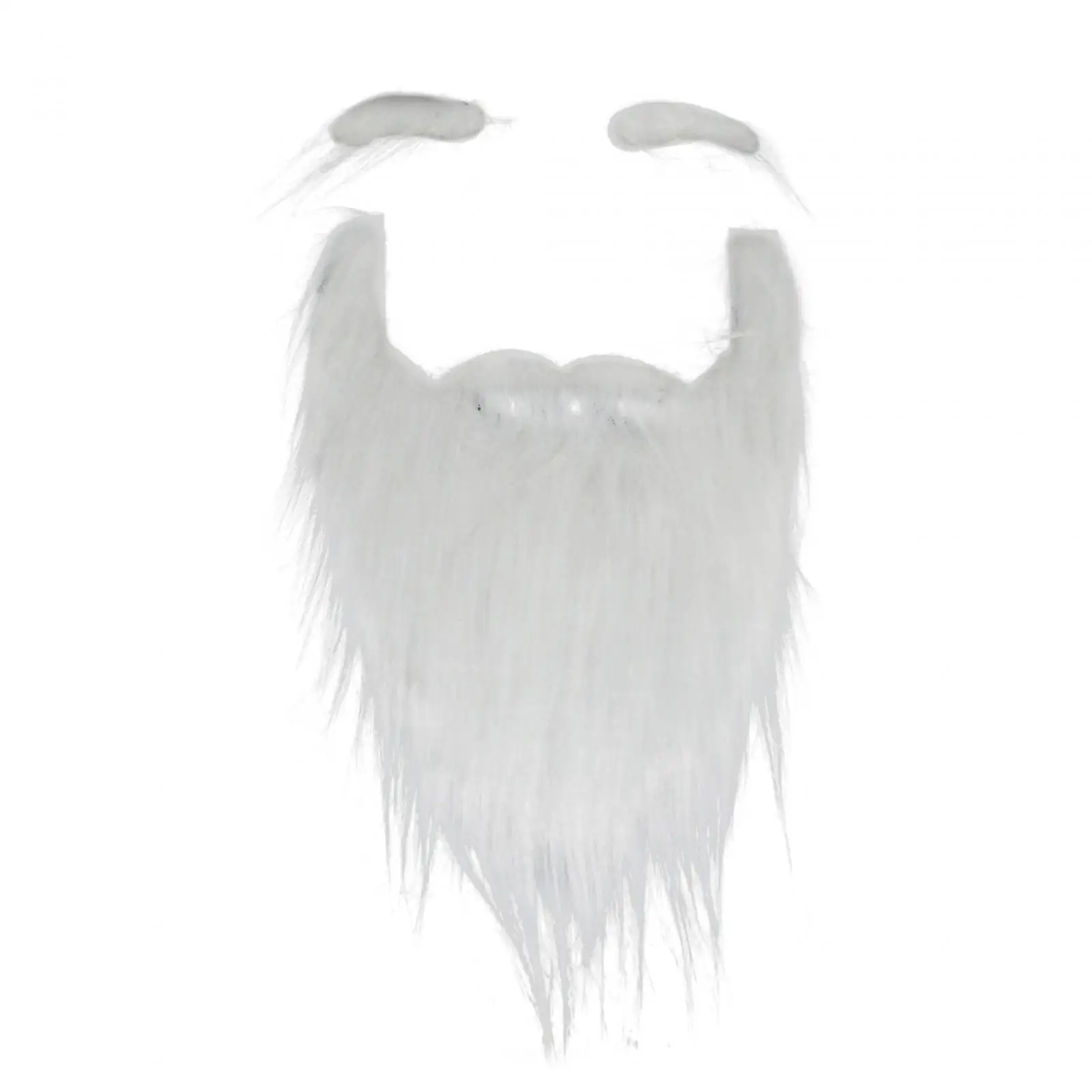 Santa Beard False Beards with Eyebrows Costume Accessories Long White Facial