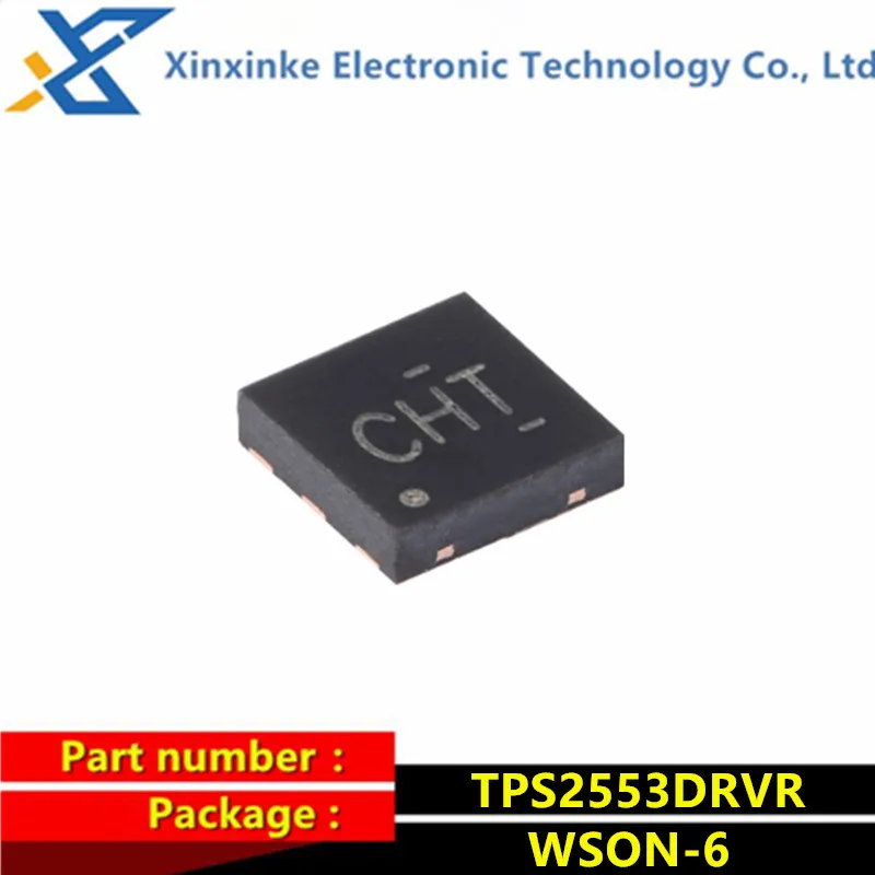

10PCS TPS2553DRVR WSON-6 Mark: CHT Power Switch ICs - Power Distribution Adj Crnt-Ltd Pwr- Dist Sw USB Current Limited